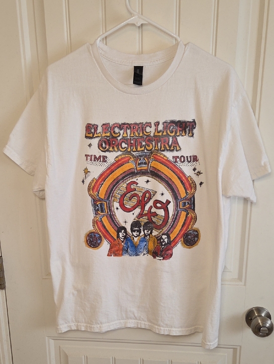 Gildan Other - ELO Time Tour White Graphic Tshirt